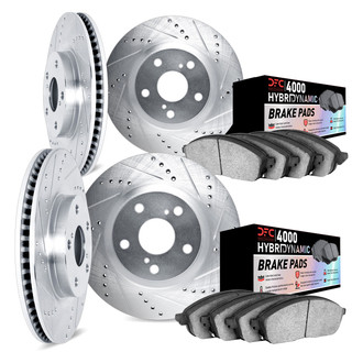 DFC® - Drilled and Slotted Front and Rear Brake Kit with 4000 HybriDynamic Brake Pads
