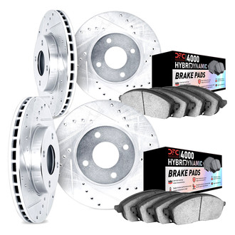 DFC® - Drilled and Slotted Front and Rear Brake Kit with 4000 HybriDynamic Brake Pads