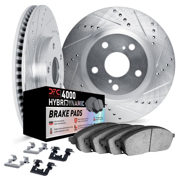 DFC® - Drilled and Slotted Rear Brake Kit with 4000 HybriDynamic Brake Pads