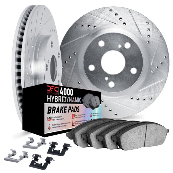 DFC® - Drilled and Slotted Front Brake Kit with 4000 HybriDynamic Brake Pads