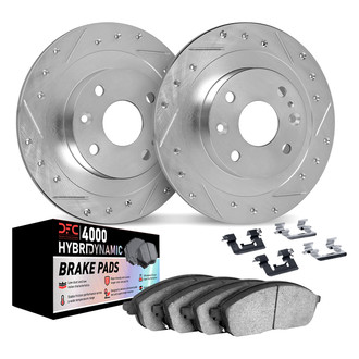 DFC® - Drilled and Slotted Front Brake Kit with 4000 HybriDynamic Brake Pads