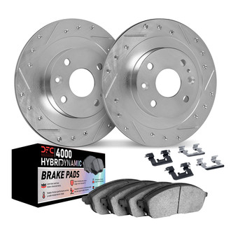 DFC® - Drilled and Slotted Rear Brake Kit with 4000 HybriDynamic Brake Pads
