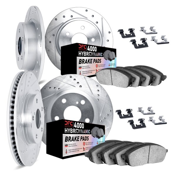 DFC® - Drilled and Slotted Front and Rear Brake Kit with 4000 HybriDynamic Brake Pads