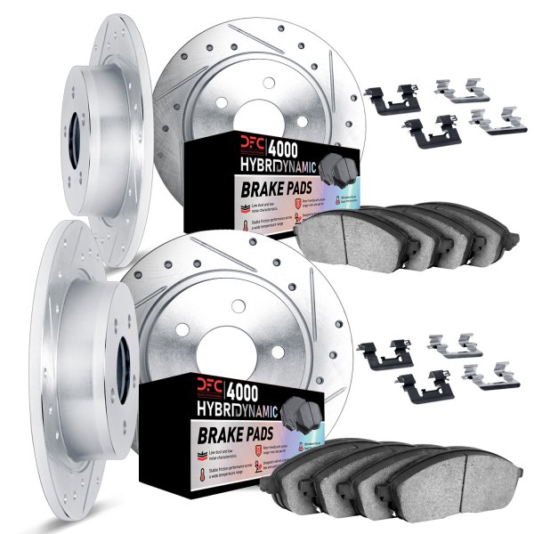 DFC® - Drilled and Slotted Front and Rear Brake Kit with 4000 HybriDynamic Brake Pads