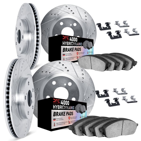 DFC® - Drilled and Slotted Front and Rear Brake Kit with 4000 HybriDynamic Brake Pads