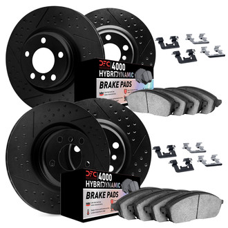 DFC® - Dimpled and Slotted Brake Kit with 4000 HybriDynamic Brake Pads