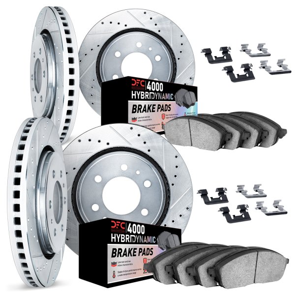 DFC® - Drilled and Slotted Front and Rear Brake Kit with 4000 HybriDynamic Brake Pads