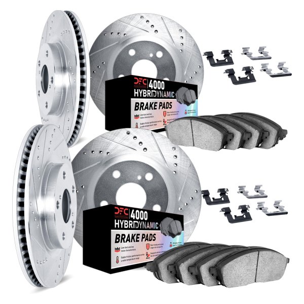 DFC® - Drilled and Slotted Front and Rear Brake Kit with 4000 HybriDynamic Brake Pads