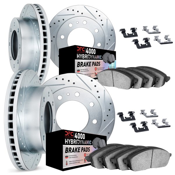 DFC® - Drilled and Slotted Front and Rear Brake Kit with 4000 HybriDynamic Brake Pads