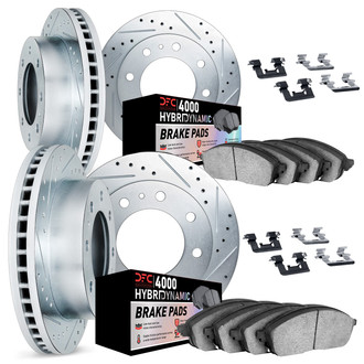 DFC® - Drilled and Slotted Front and Rear Brake Kit with 4000 HybriDynamic Brake Pads