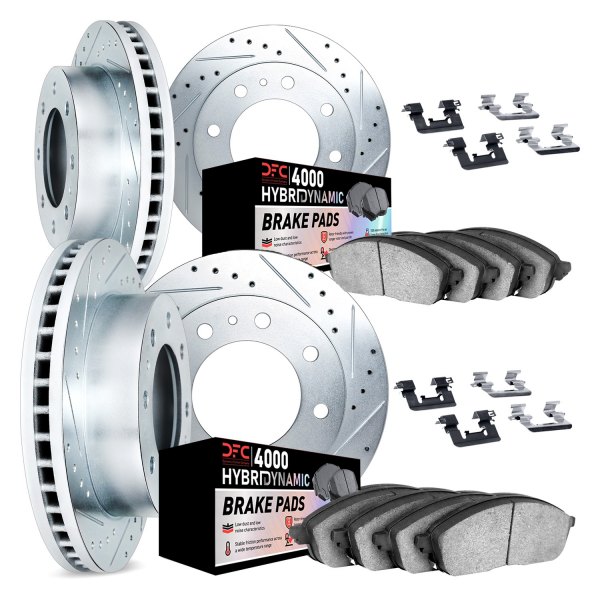 DFC® - Drilled and Slotted Front and Rear Brake Kit with 4000 HybriDynamic Brake Pads