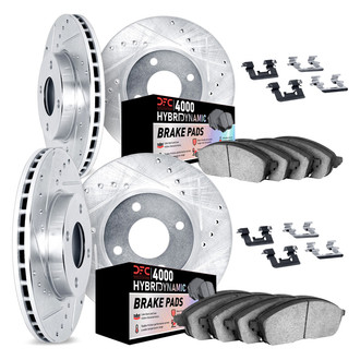 DFC® - Drilled and Slotted Front and Rear Brake Kit with 4000 HybriDynamic Brake Pads