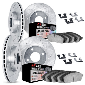 DFC® - Drilled and Slotted Front and Rear Brake Kit with 4000 HybriDynamic Brake Pads