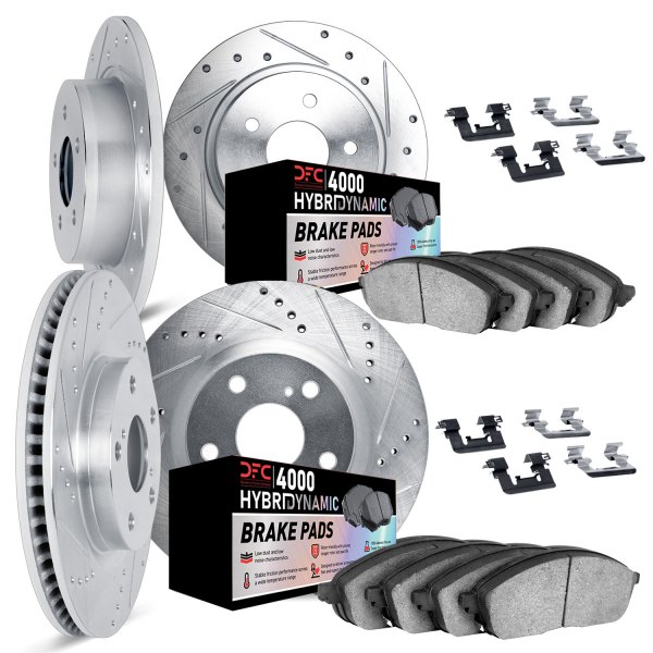 DFC® - Drilled and Slotted Front and Rear Brake Kit with 4000 HybriDynamic Brake Pads