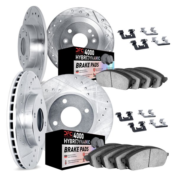 DFC® - Drilled and Slotted Front and Rear Brake Kit with 4000 HybriDynamic Brake Pads