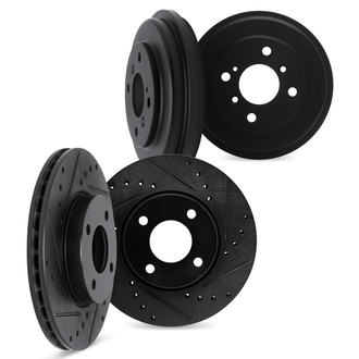 DFC® - Premium Drilled and Slotted Front and Rear Brake Rotor Set