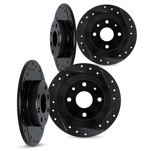 DFC® - Premium Drilled and Slotted Front and Rear Brake Rotor Set