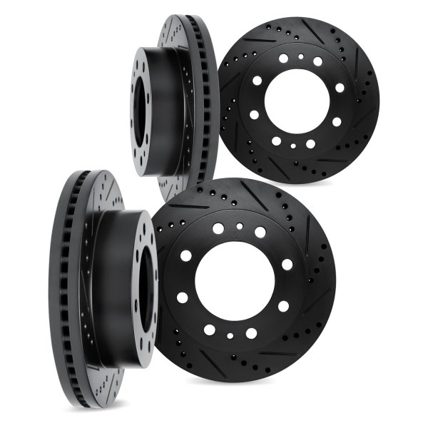 DFC® - Premium Drilled and Slotted Front and Rear Brake Rotor Set