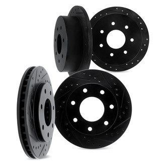 DFC® - Premium Drilled and Slotted Front and Rear Brake Rotor Set
