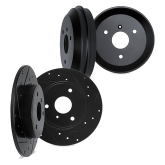 DFC® - Premium Drilled and Slotted Front and Rear Brake Rotor Set