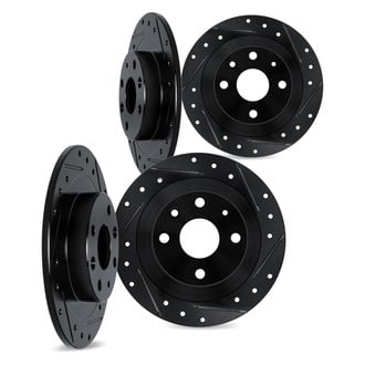 DFC® - Premium Drilled and Slotted Front and Rear Brake Rotor Set