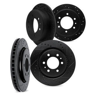 DFC® - Premium Drilled and Slotted Front and Rear Brake Rotor Set