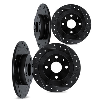 DFC® - Premium Drilled and Slotted Front and Rear Brake Rotor Set