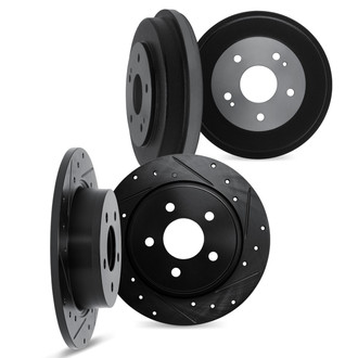 DFC® - Premium Drilled and Slotted Front and Rear Brake Rotor Set