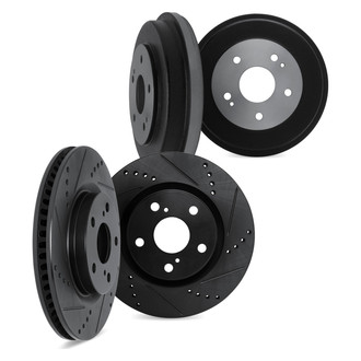 DFC® - Premium Drilled and Slotted Front and Rear Brake Rotor Set