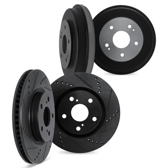 DFC® - Premium Drilled and Slotted Front and Rear Brake Rotor Set