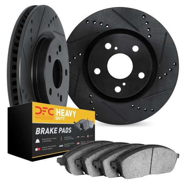 DFC® - Drilled and Slotted Front Brake Kit with Heavy Duty Brake Pads