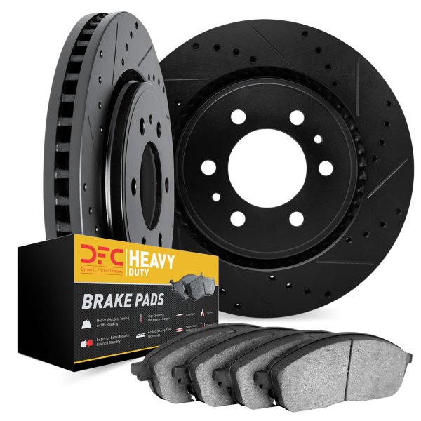 DFC® - Drilled and Slotted Rear Brake Kit with Heavy Duty Brake Pads