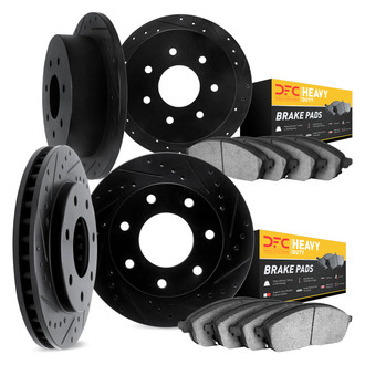 DFC® - Drilled and Slotted Front and Rear Brake Kit with Heavy Duty Brake Pads