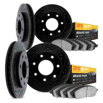 DFC® - Drilled and Slotted Front and Rear Brake Kit with Heavy Duty Brake Pads