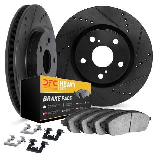 DFC® - Drilled and Slotted Front Brake Kit with Heavy Duty Brake Pads