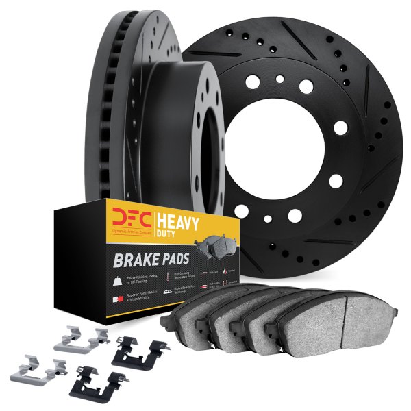DFC® - Drilled and Slotted Front Brake Kit with Heavy Duty Brake Pads