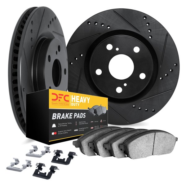 DFC® - Drilled and Slotted Front Brake Kit with Heavy Duty Brake Pads