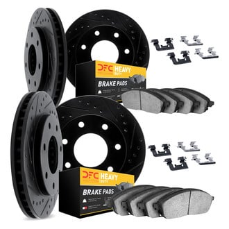 DFC® - Drilled and Slotted Front and Rear Brake Kit with Heavy Duty Brake Pads