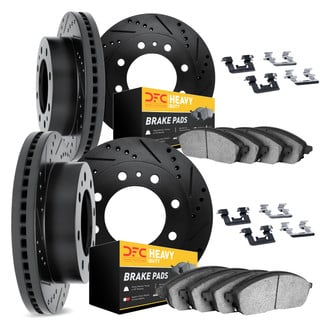 DFC® - Drilled and Slotted Front and Rear Brake Kit with Heavy Duty Brake Pads