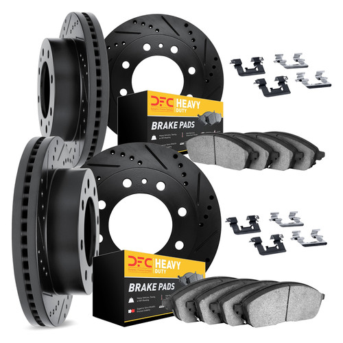 Dynamic Friction Company® 8214-99078 - Drilled and Slotted Front and ...