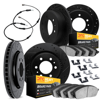 DFC® - Drilled and Slotted Front and Rear Brake Kit with Heavy Duty Brake Pads