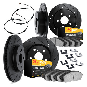 DFC® - Drilled and Slotted Front and Rear Brake Kit with Heavy Duty Brake Pads