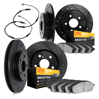 DFC® - Drilled and Slotted Front and Rear Brake Kit with Heavy Duty Brake Pads