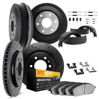 DFC® - Drilled and Slotted Front and Rear Brake Kit with Heavy Duty Brake Pads