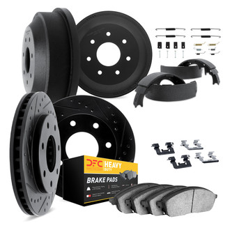 DFC® - Drilled and Slotted Front and Rear Brake Kit with Heavy Duty Brake Pads