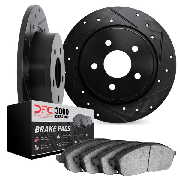 DFC® - PRO-KIT 3000 Drilled and Slotted Rear Brake Kit