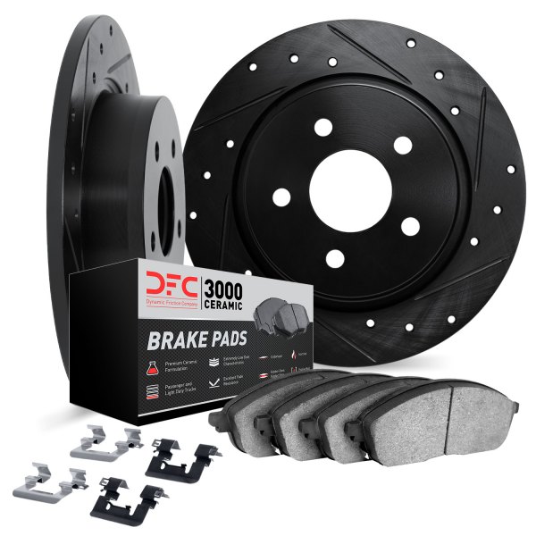 DFC® - PRO-KIT 3000+ Drilled and Slotted Rear Brake Kit