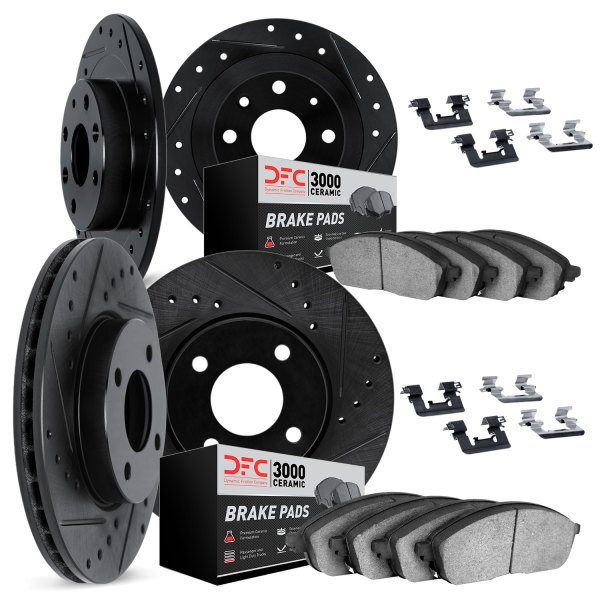 DFC® - PRO-KIT 3000+ Drilled and Slotted Front and Rear Brake Kit