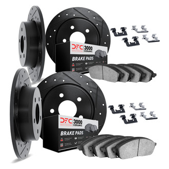 DFC® - PRO-KIT 3000+ Drilled and Slotted Front and Rear Brake Kit