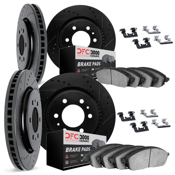 DFC® - PRO-KIT 3000+ Drilled and Slotted Front and Rear Brake Kit